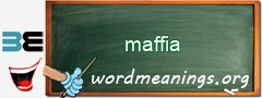 WordMeaning blackboard for maffia